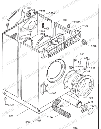 Взрыв-схема стиральной машины Faure LSI121.W1 - Схема узла Housing 001